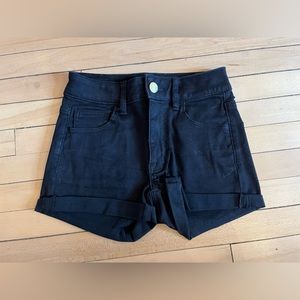 Size 0 - Black American Eagle High Rise Shortie